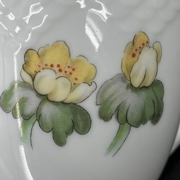 Bing & Grondahl B&G Kjobenhavn Denmark Porcelain Cups Saucers Yellow Set of 2 - Picture 9 of 10